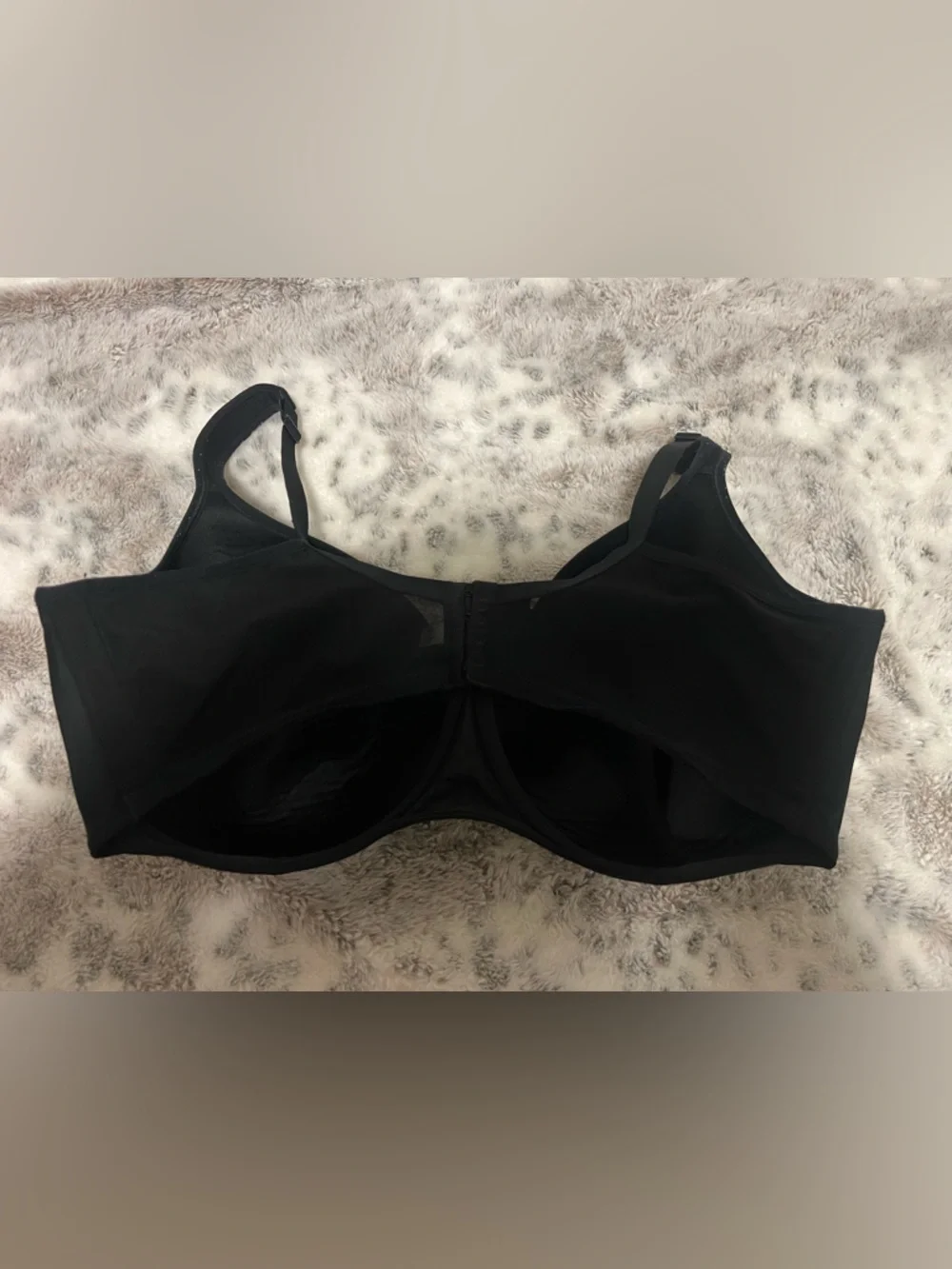 Cacique Lightly Lined Balconette Black Bra-44G - Picture 3 of 7